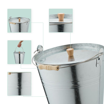 Ashtray with lid 12.5 l