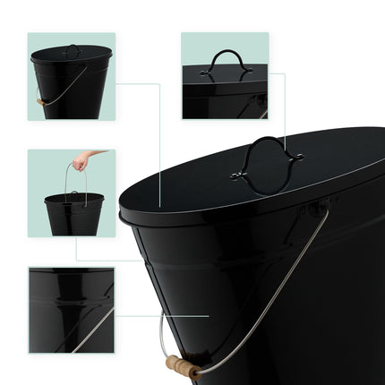 Aschenbecher mit Deckel 18,5 L