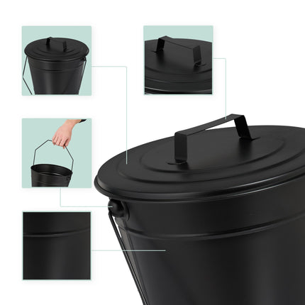 Aschenbecher mit Deckel 7 l