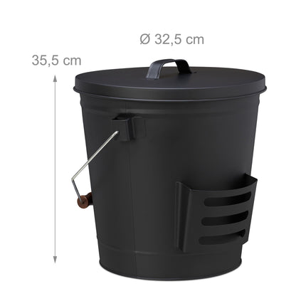 Aschenbecher mit Deckel und Schaufel