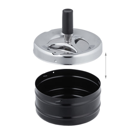 Ashtray with rotating lid