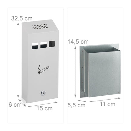 Aschenbecher mit weißer Wand