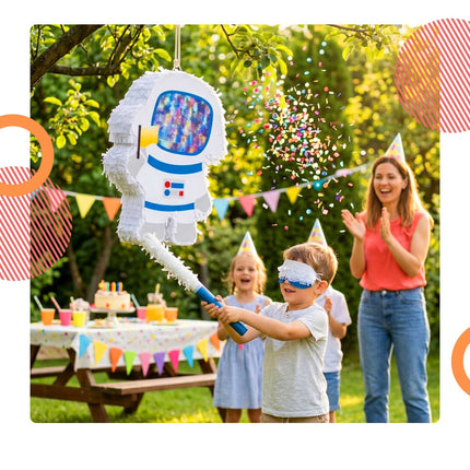 Astronaut Piñata Set with Stick & Mask