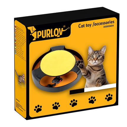 Ein Spielzeug für eine Katze - ein Rad mit einer Maus