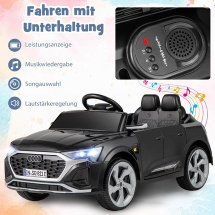 Dětské elektrické auto Audi SQ8, 12V, dálkové ovládání, černé