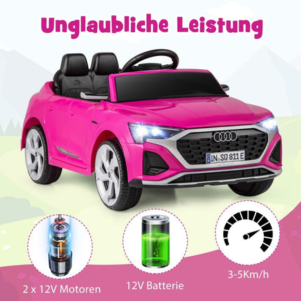 Dětské elektrické auto Audi SQ8, 12V, dálkové ovládání, růžové