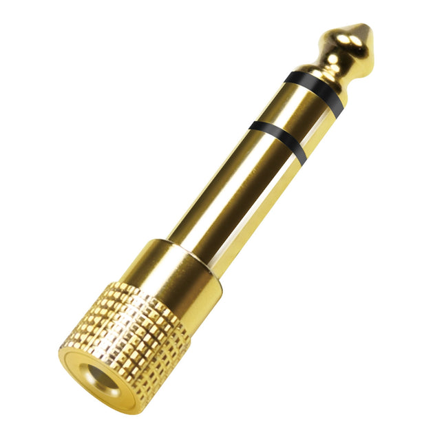 Audioadapter 6,35 mm Stecker auf 3,5 mm Buchse, vergoldet
