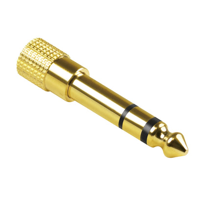 Audio Adapter 6.35mm Male to 3.5mm Female, Gold-Plated