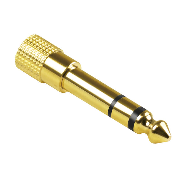 Audioadapter 6,35 mm Stecker auf 3,5 mm Buchse, vergoldet