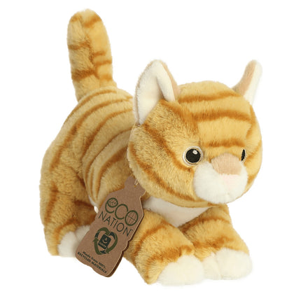 Aurora Eco Nation Plüsch Orangefarbene Tabby Katze, 15 cm