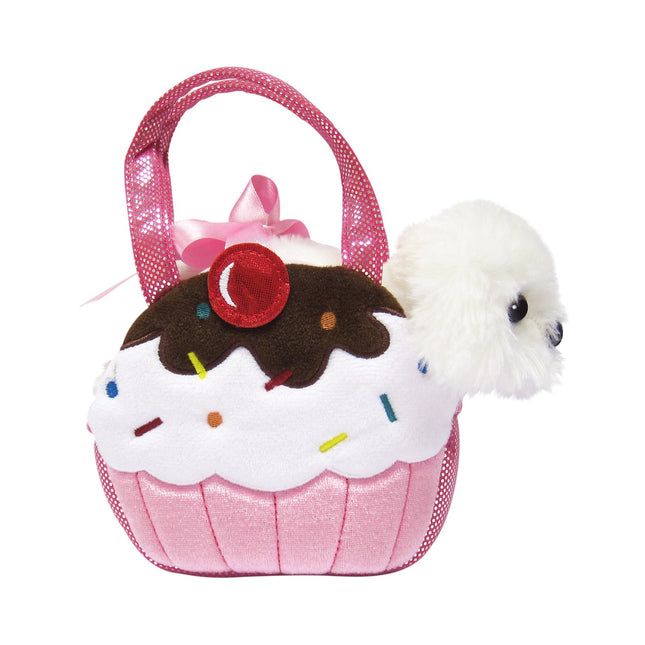 Aurora Fancy Pals plyšový pejsek v taštičce cupcake, 20 cm