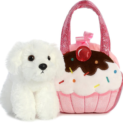 Aurora Fancy Pals Plüschhund in Cupcake-Tasche, 20 cm