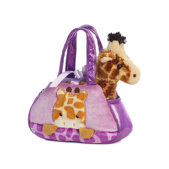 Aurora Fancy Pals Plüschtier Giraffe in Tasche, 20 cm