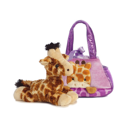 Aurora Fancy Pals plyšová žirafa v taštičce, 20 cm