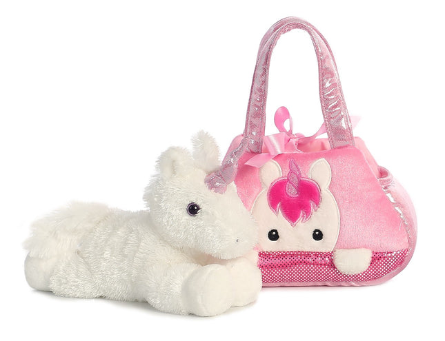 Aurora Fancy Pals Plüschtier Einhorn in Tasche, 20 cm