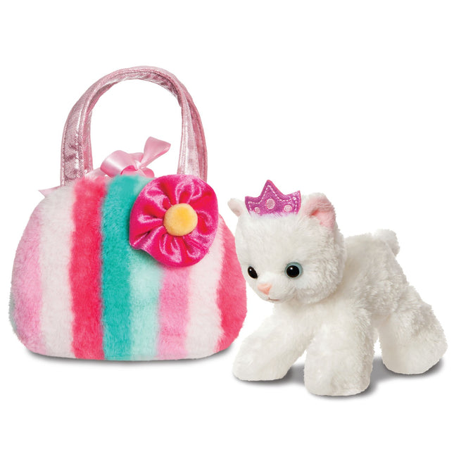 Aurora Fancy Pals Kuscheltier Katze in Tasche, 20 cm