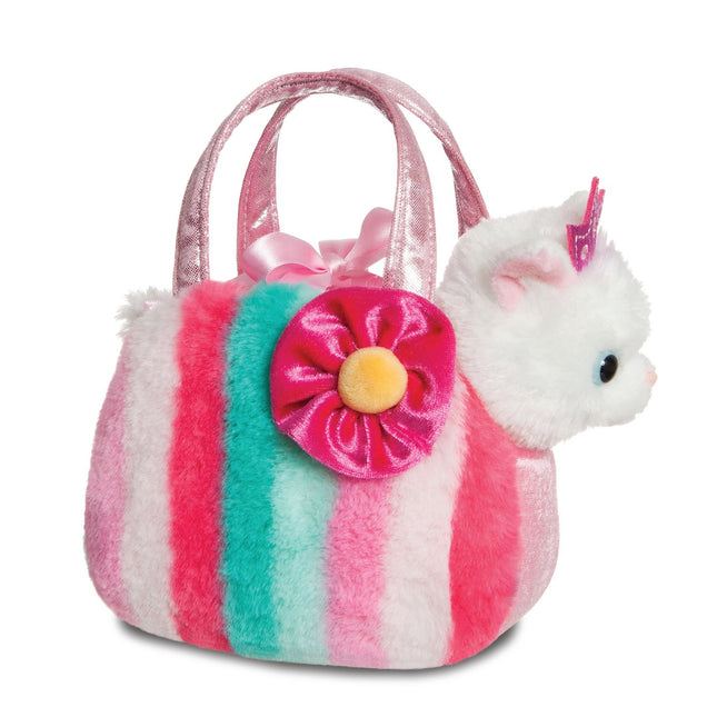 Aurora Fancy Pals Kuscheltier Katze in Tasche, 20 cm