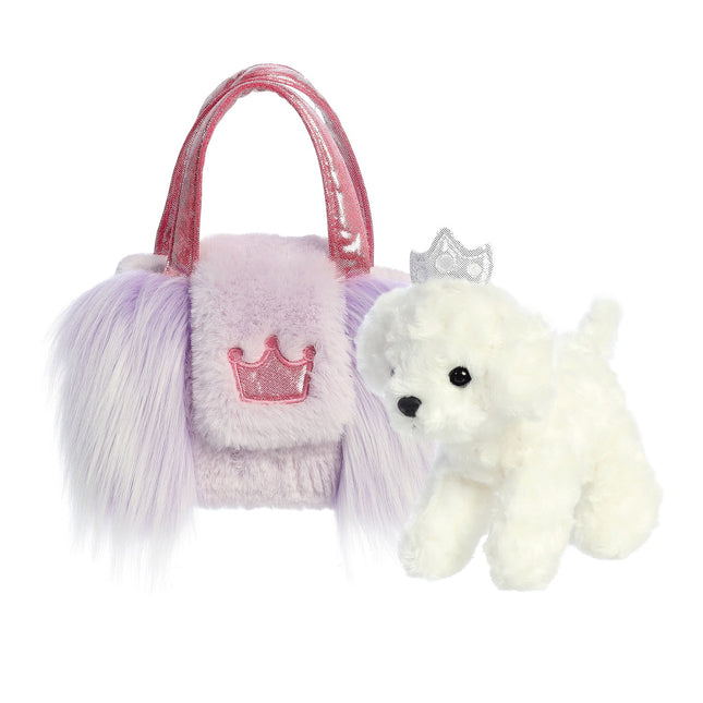 Aurora Fancy Pals Stofftier – Hund in einer Tasche, 20 cm