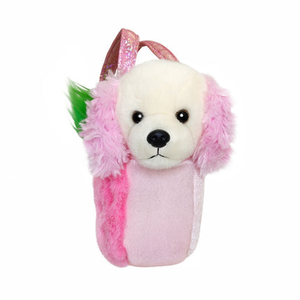 Aurora Fancy Pals Plüschtier – Erdbeerpudel in einer Tasche, 20 cm
