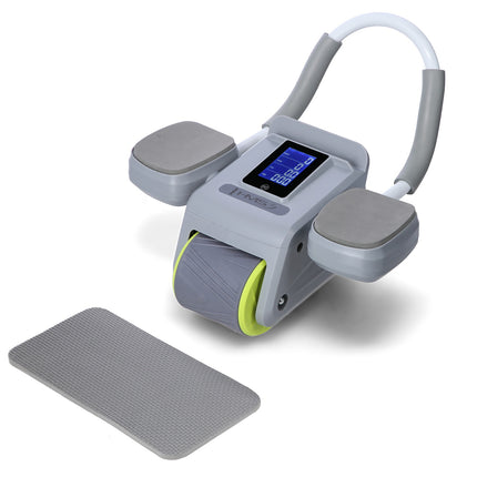 Automatisches Bauchtrainingsrad, LCD-Display, Grau