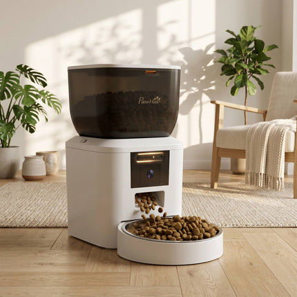 Automatic Cat Feeder with Camera, 4L, 2.4GHz WiFi, App Control