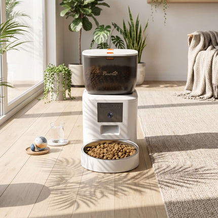 Automatic Cat Feeder with Camera, 4L, 2.4GHz WiFi, App Control