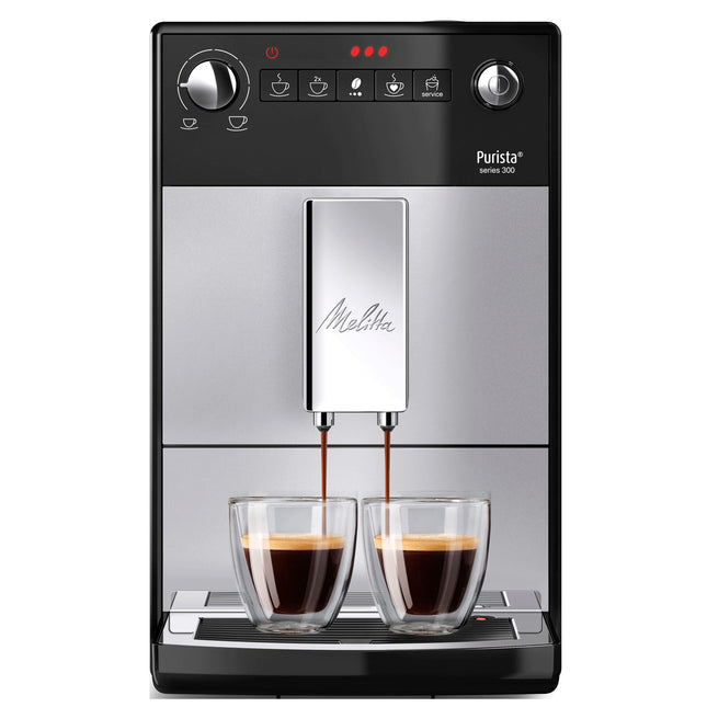 Kaffeevollautomat, Silber, leises Mahlwerk, einstellbare Stärke