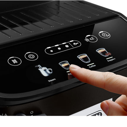 Automatische Espressomaschine mit Mahlwerk, manueller Milchaufschäumer