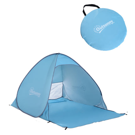 Automatic Pop Up Beach Tent, Quick Installation, Blue, 200x150x119 cm