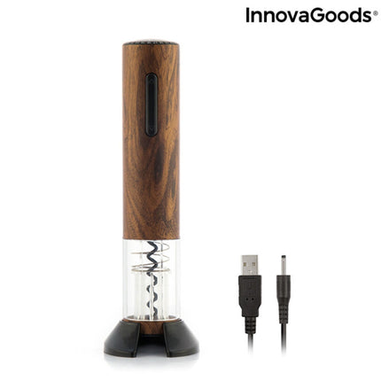 Automatischer wiederaufladbarer Korkenzieher mit Holz-Optik Corkout InnovaGoods