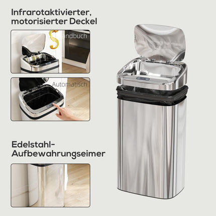 Automatic Sensor Trash Can, 30L Stainless Steel