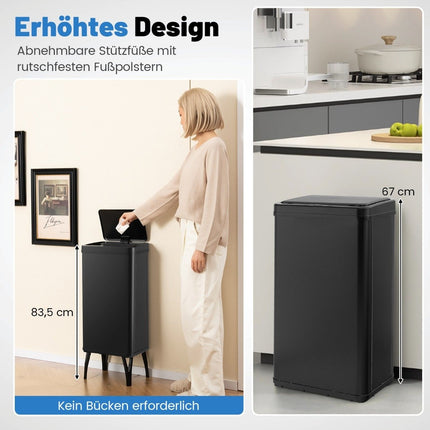 Automatic Stainless Steel Trash Can, 50L Sensor Bin