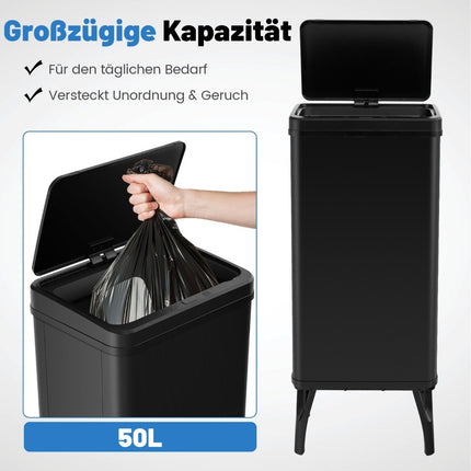 Automatic Stainless Steel Trash Can, 50L Sensor Bin