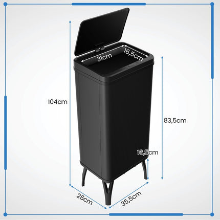 Automatic Stainless Steel Trash Can, 50L Sensor Bin