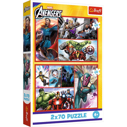 Avengers Puzzle-Set, 2 x 70 Teile für Kinder und Erwachsene