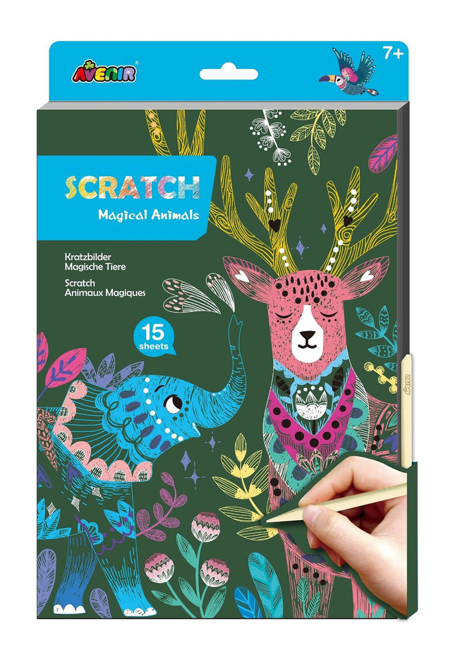 Avenir A4 Kratzbuch Magische Tiere