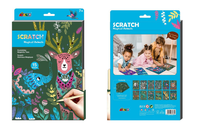 Avenir A4 Kratzbuch Magische Tiere