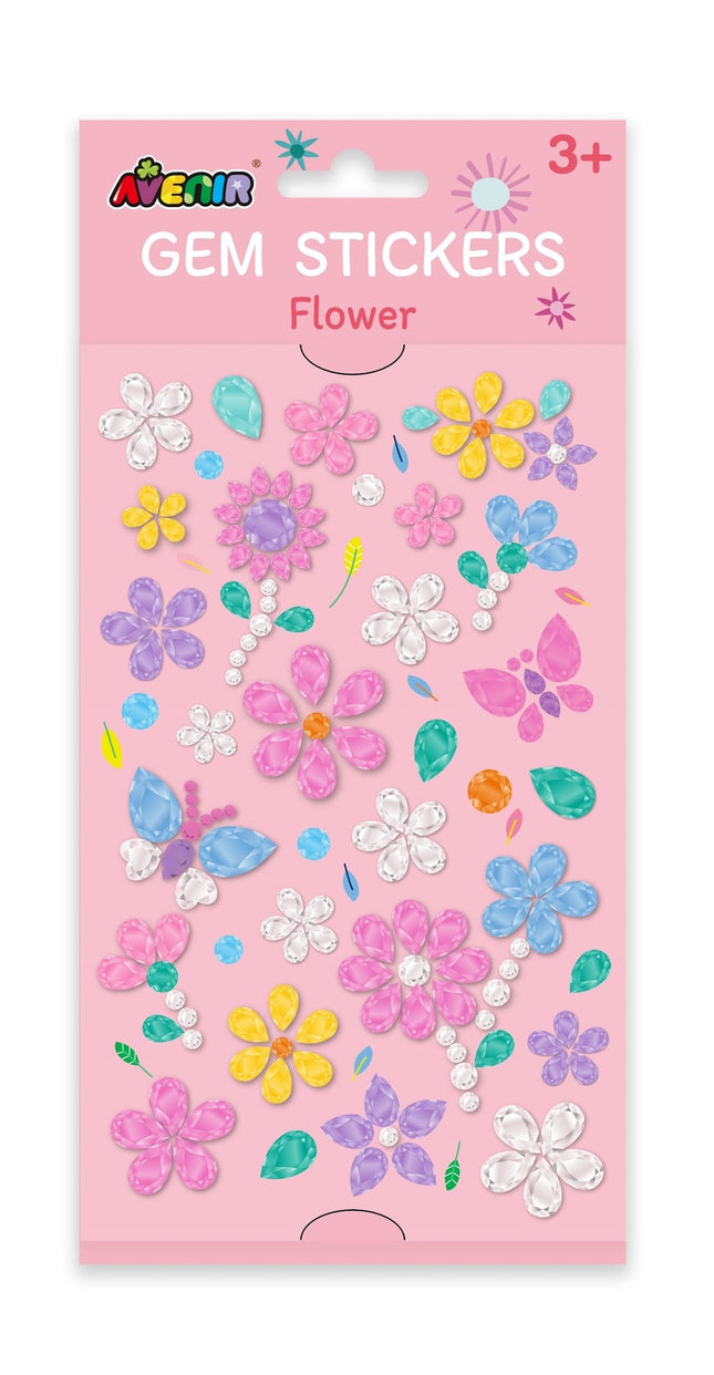 Avenir Edelstein-Aufkleber Blume