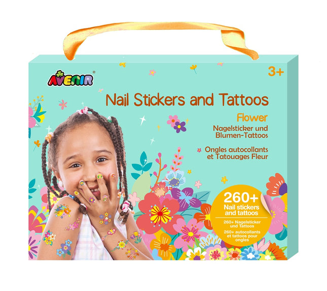 Avenir Nagelsticker und Tattoos Blumen