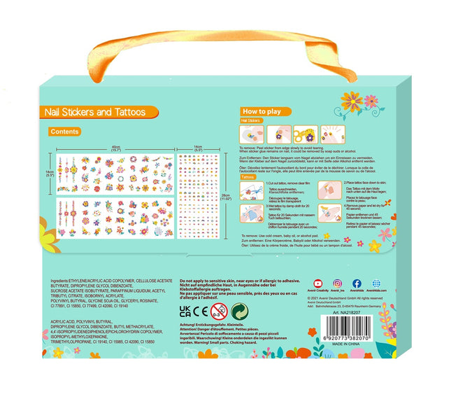 Avenir Nagelsticker und Tattoos Blumen