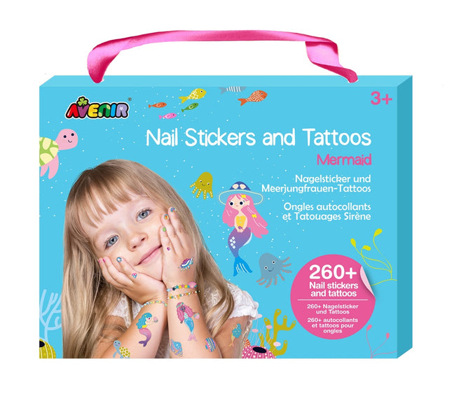 Avenir Nagelsticker und Tattoos Meerjungfrau