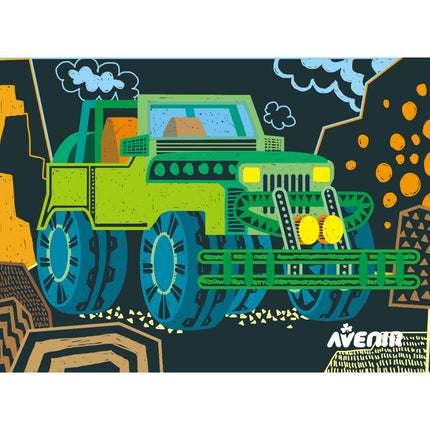 Avenir Kratzbilder-Set für Jungen Fahrzeuge