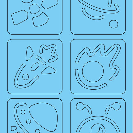 Avenir Scratch Set With Stencil: Space