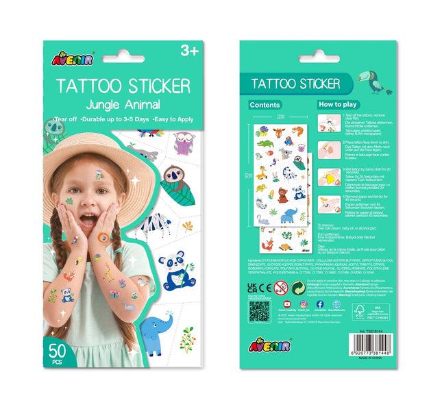 Avenir Tattoo Sticker Dschungeltier