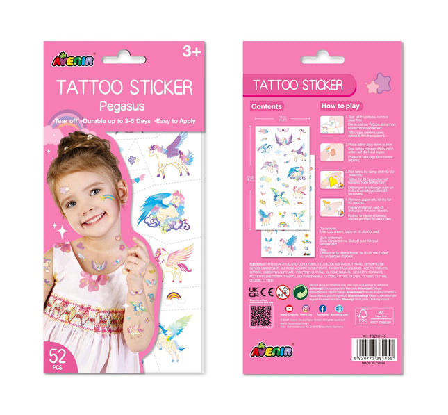 Avenir Tattoo-Aufkleber Pegasus