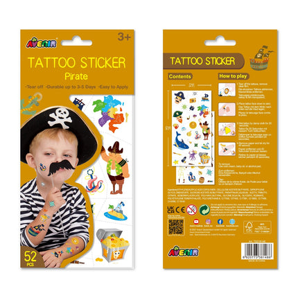 Avenir Tattoo Sticker Pirat