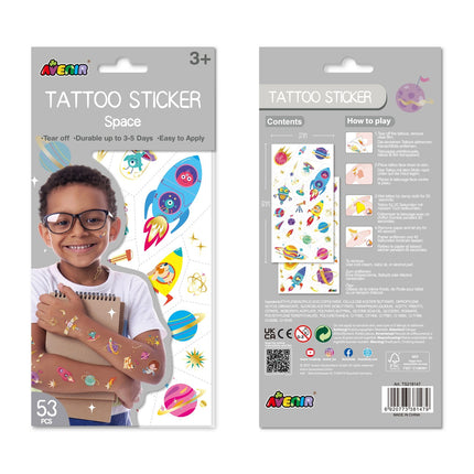 Avenir Tattoo-Aufkleber Weltall