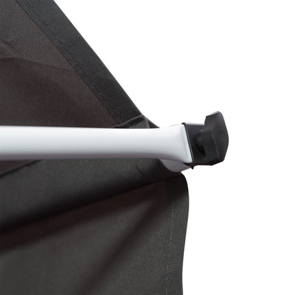 Folding arm awning in aluminium, hand crank, 300x150Cm Grey