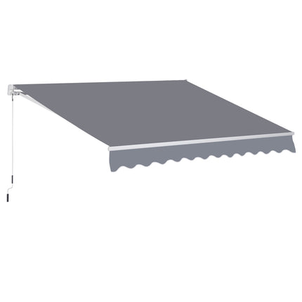 Einziehbare graue Balkonmarkise, UV-Sonnenschutz, 2,95x2,5m