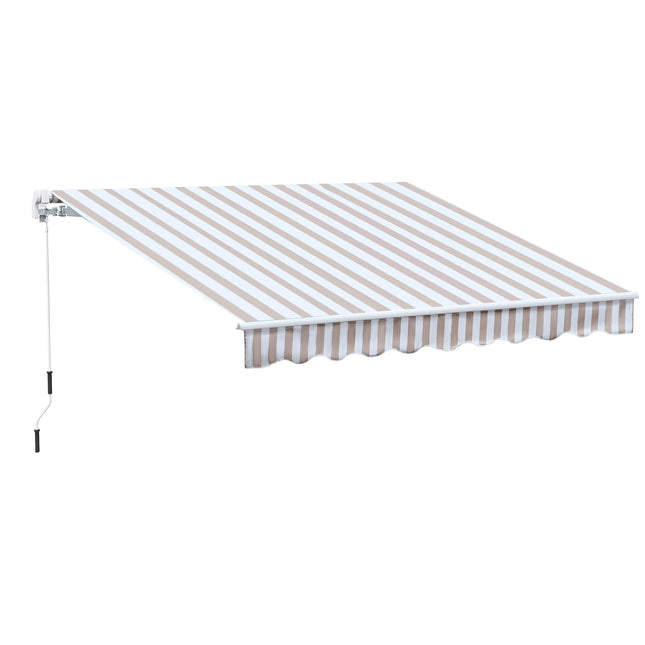 Retractable awning with hand crank, 3x2.5m, sun protection